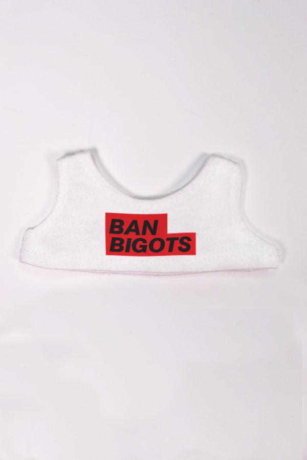 Ban Bigots Monster Doll Crop Tank- White