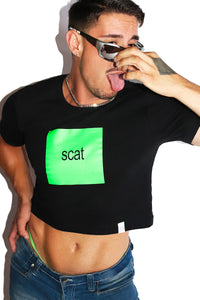 Scat Crop Tee-Black