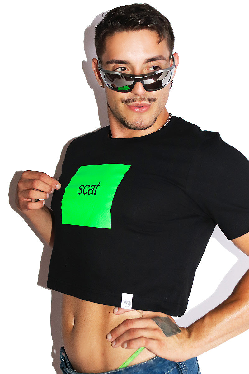 Scat Crop Tee-Black