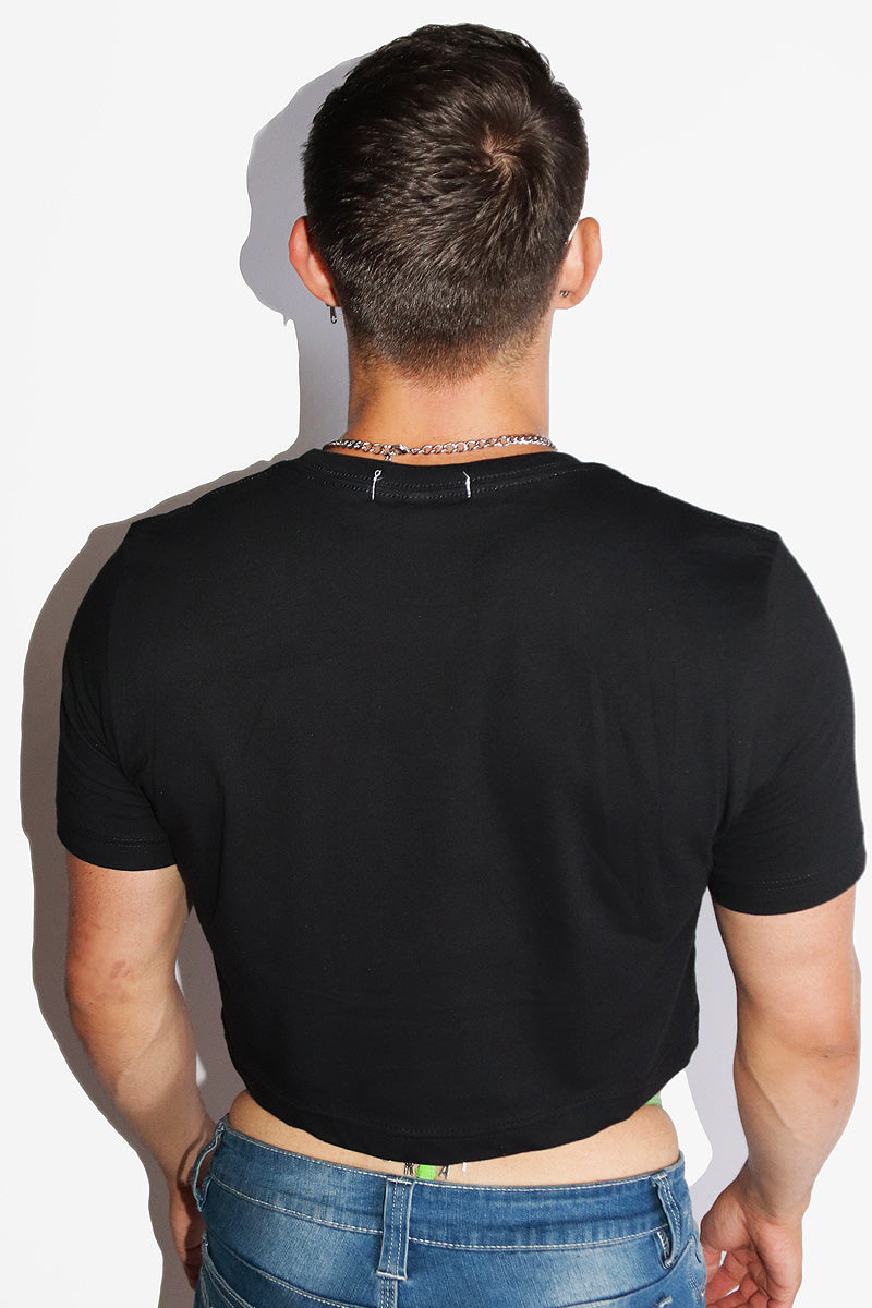 Scat Crop Tee-Black