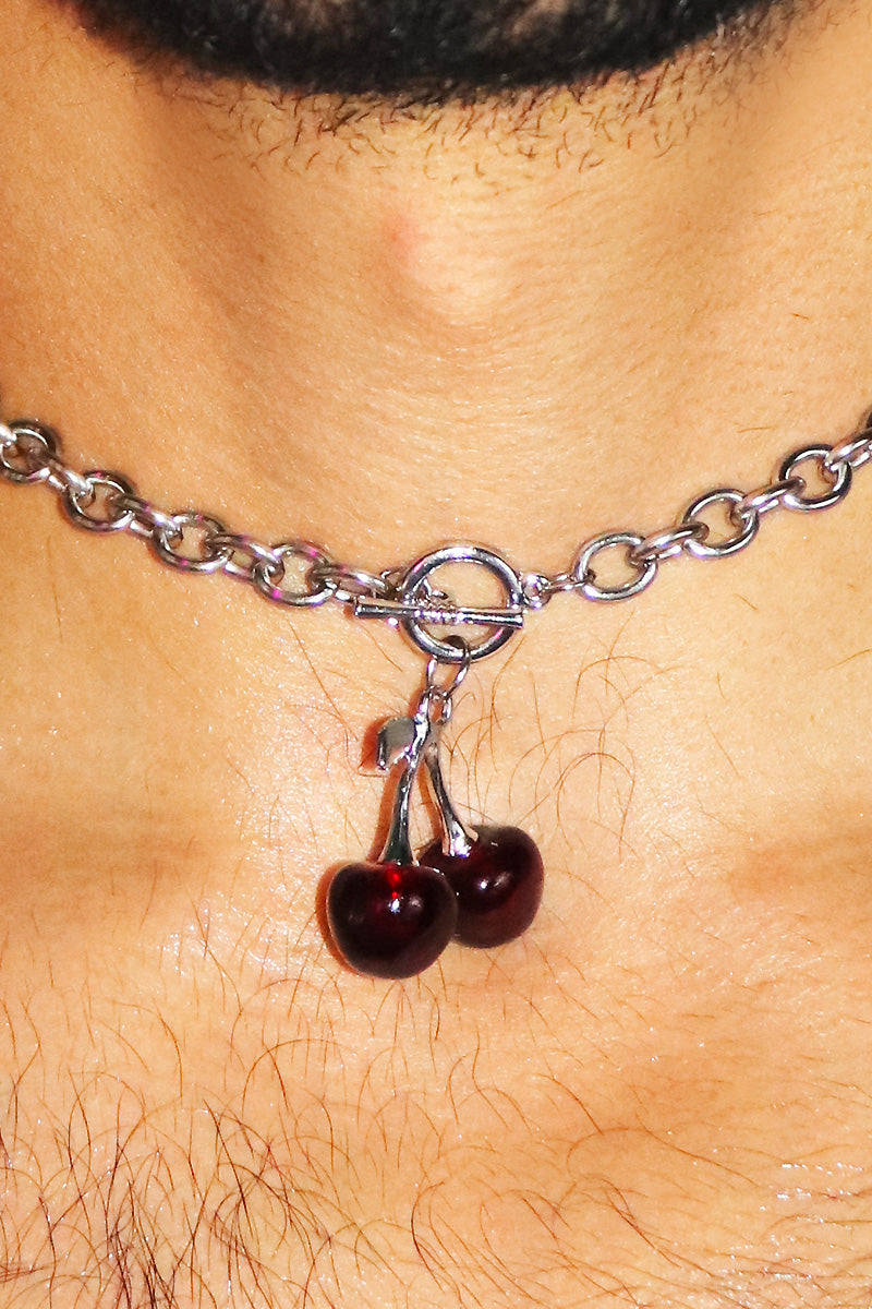 Black Cherries Necklace - Silver