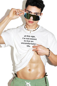 Uncomfortable Life Vintage Tee-White