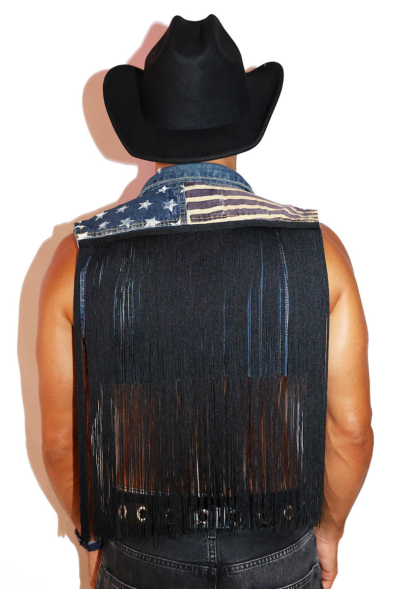 American Country Denim Vest- Blue