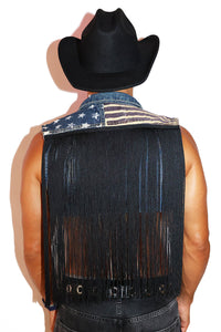 American Country Denim Vest- Blue