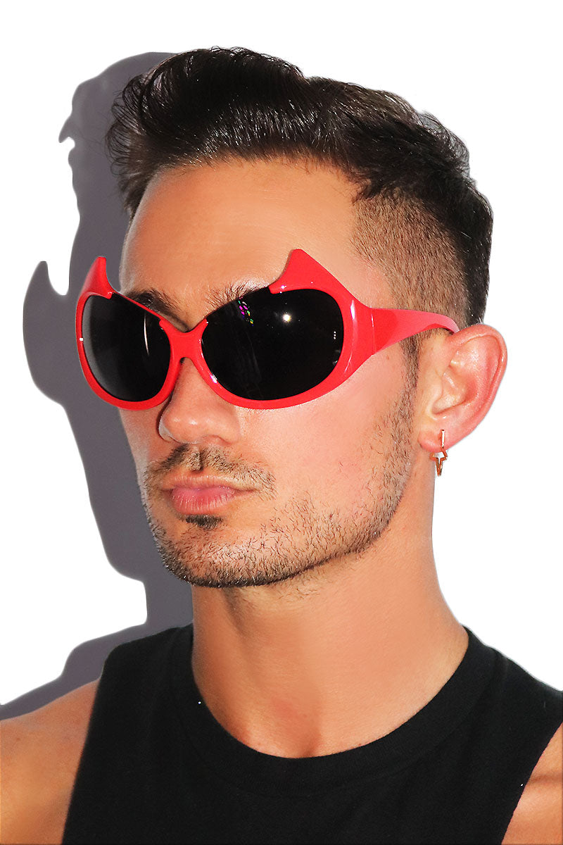 Devil Horns Sunglasses- Red