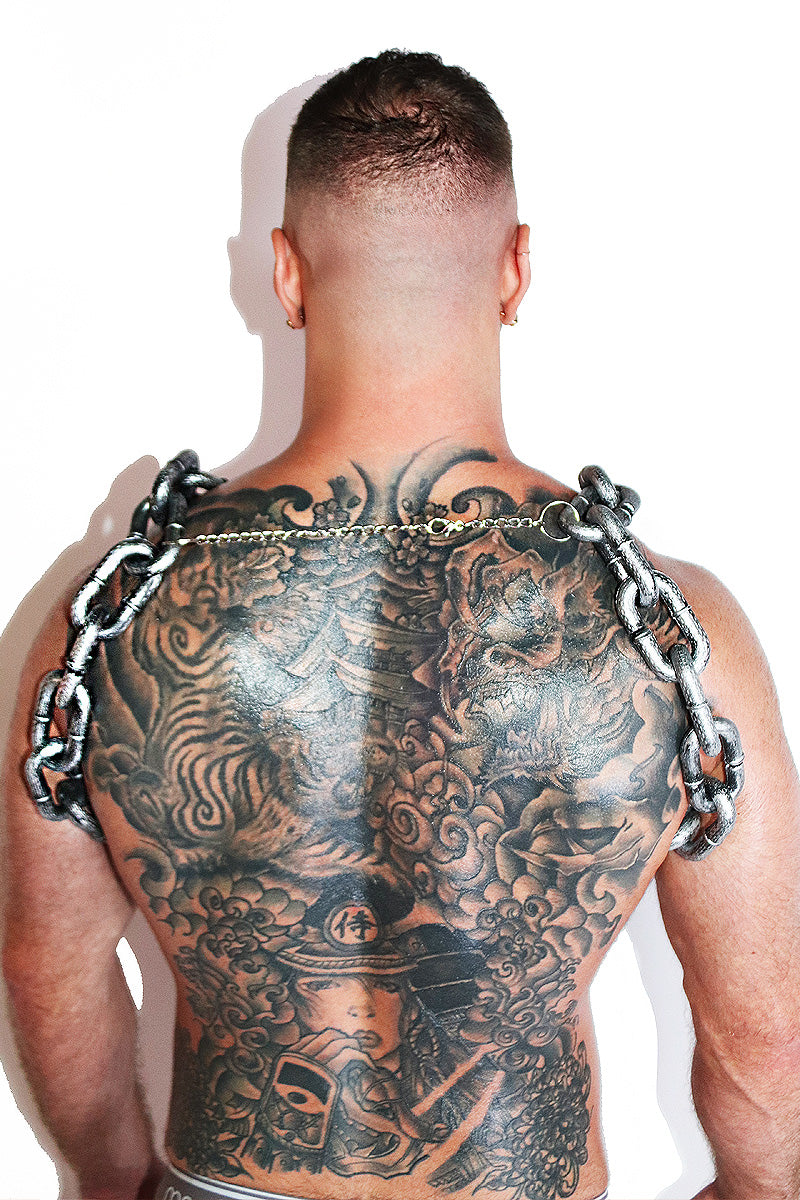 Dragon Rider Chain Harness- Silver