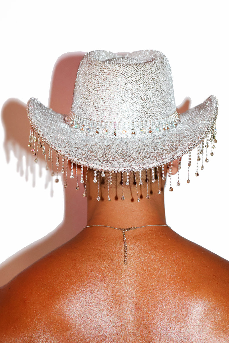 Crystal Eleganza Cowboy Hat - White