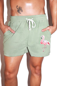 Flamingo Relax Shorts- Sage