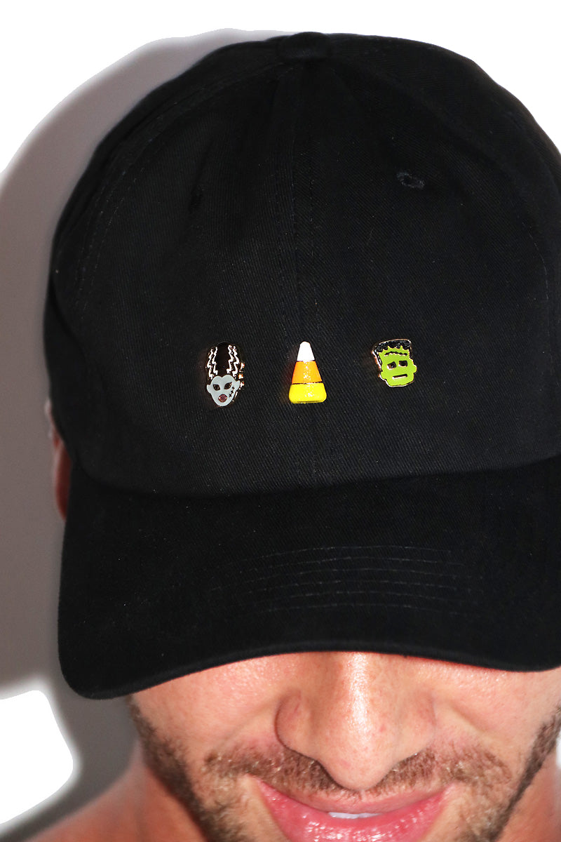 Classic Halloween Enamel Pin Dad Hat -Black