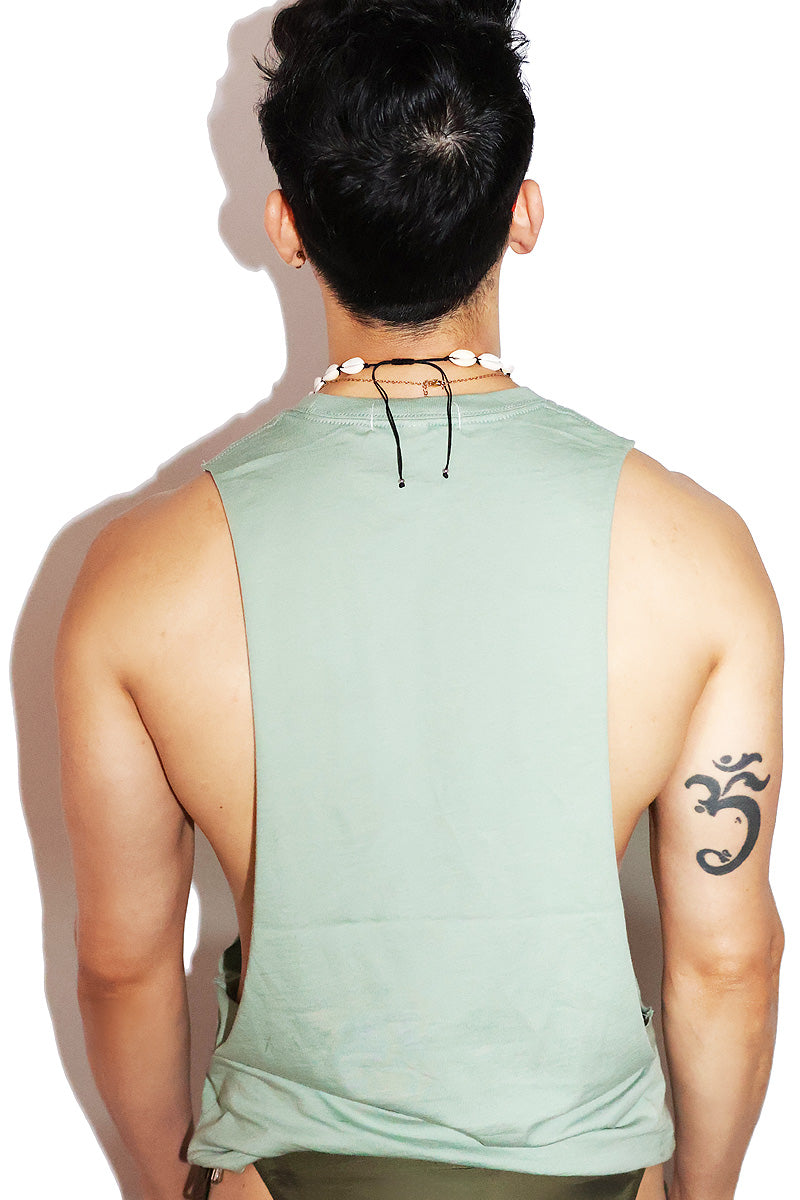 Brotherly Love Low Armhole Tank- Sage