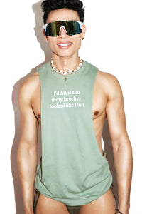 Brotherly Love Low Armhole Tank- Sage