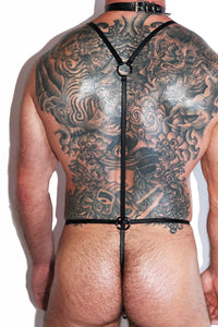 Pumpkin Dangle Checkerboard Elastic Body Thong- Orange