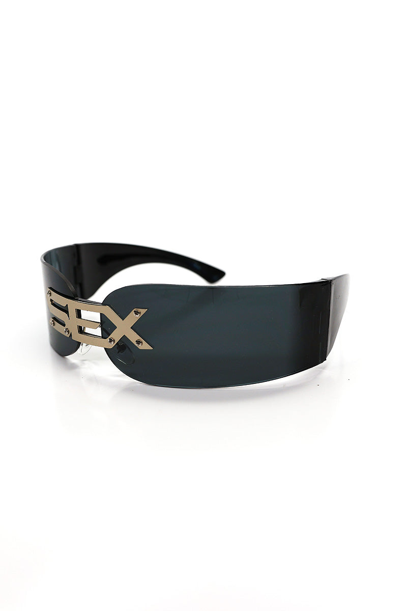 Sex Visor Shield Sunglasses – Black – Marek+Richard display picture 1
