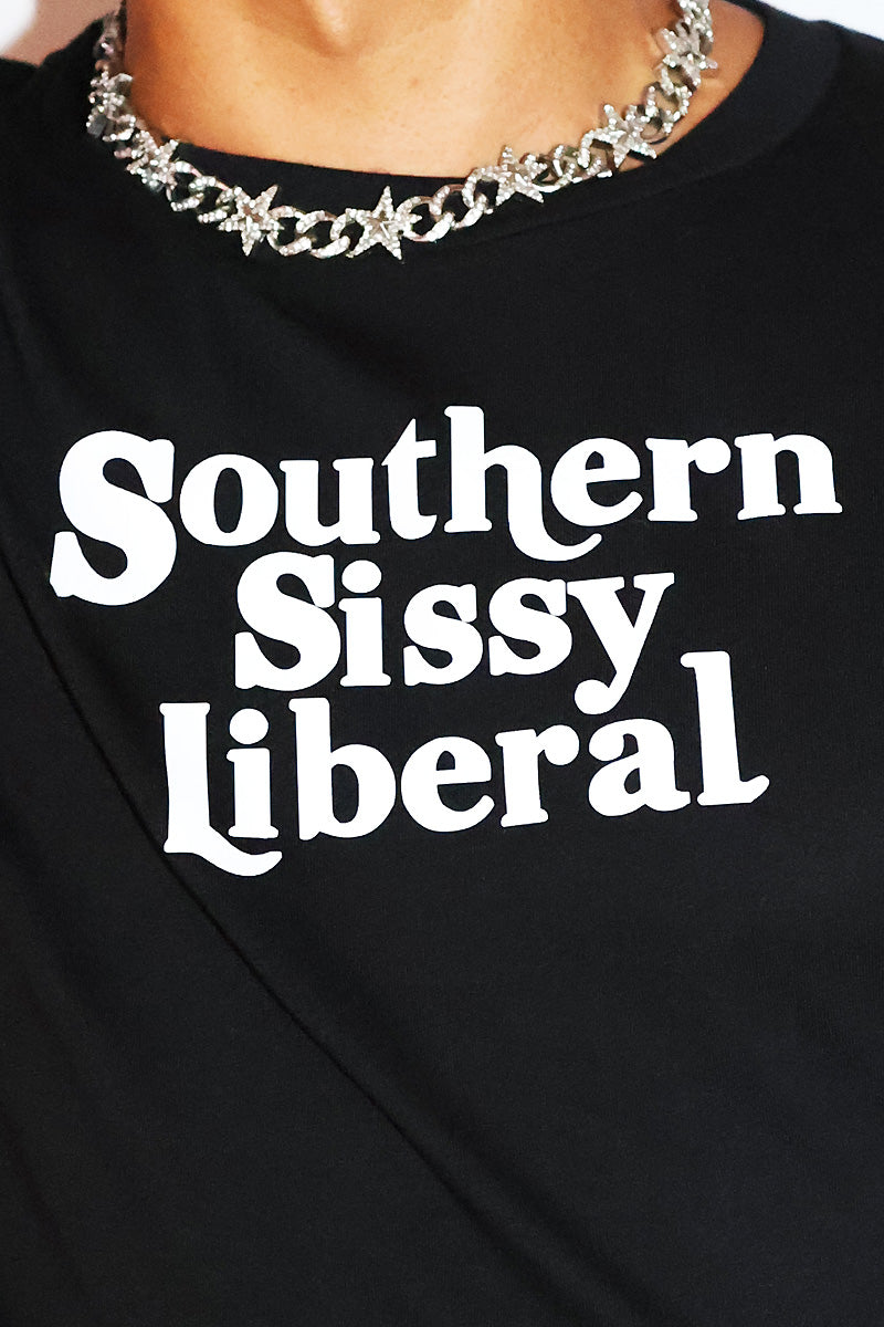 Southern Sissy Liberal Tee- Black
