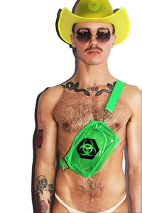 Biohazard Clear Fanny Pack Bum Bag-Neon Green