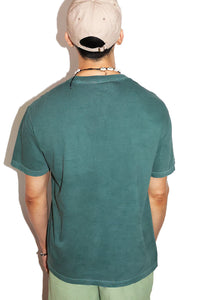 Tsunami, Buddhism, Piper No! Vintage Pocket Tee-Dark Green