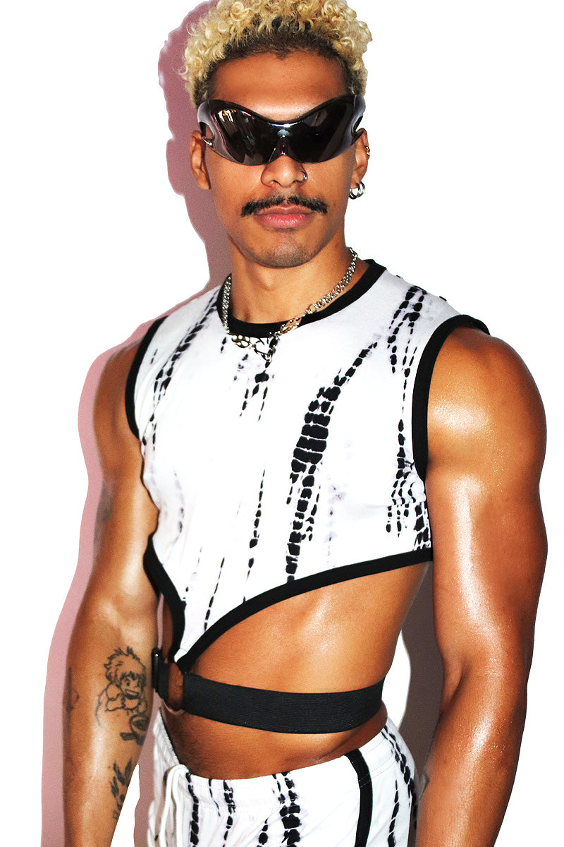 Slasher Flick Elastic Crop Tank- White – Marek+Richard