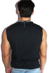 Very Demure Very Mindul Sleeveless Tee-Black