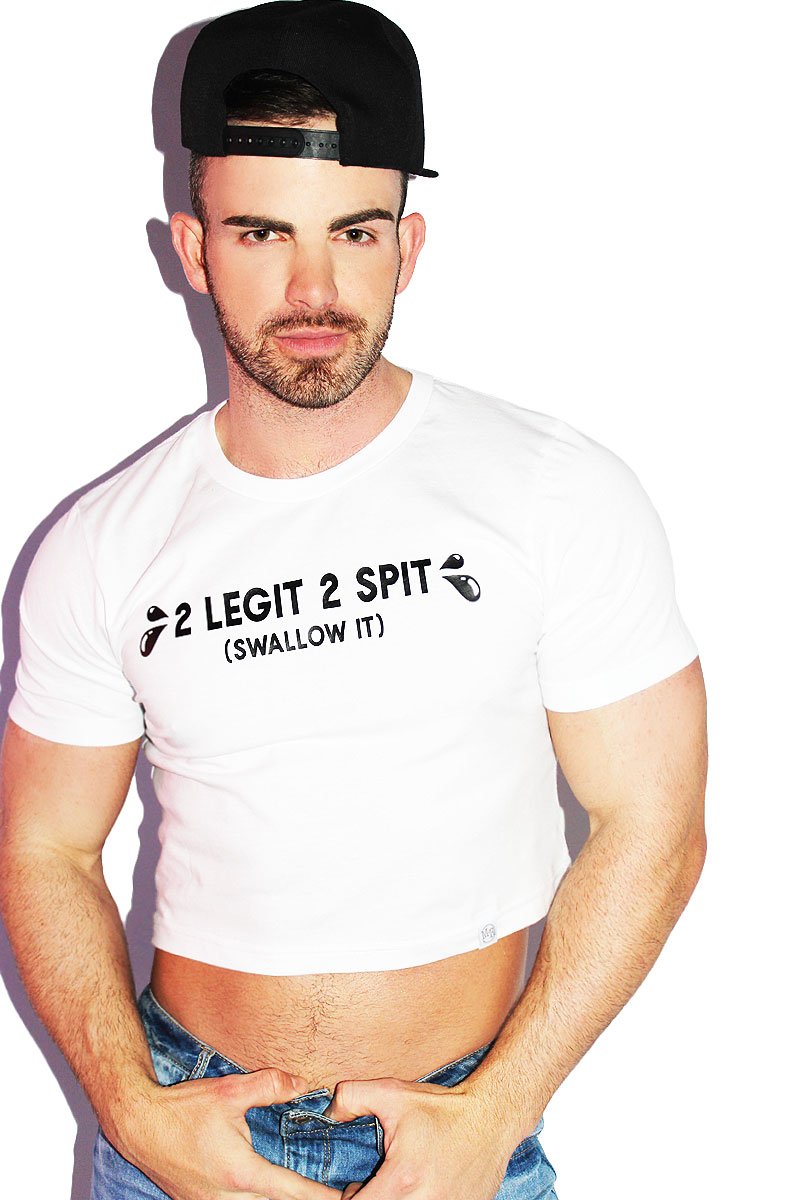 2 Legit 2 Spit Crop Tee- White