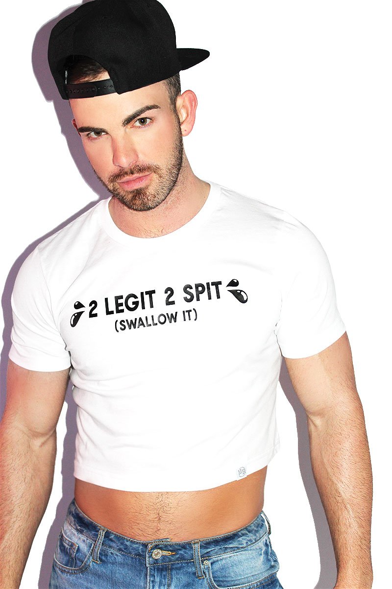 2 Legit 2 Spit Crop Tee- White