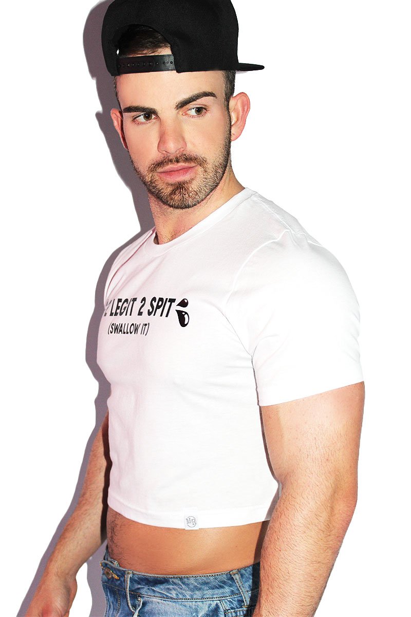 2 Legit 2 Spit Crop Tee- White