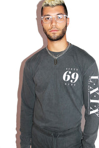 69 Vintage Long Sleeve Tee-Black