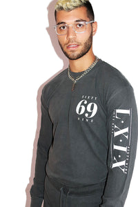 69 Vintage Long Sleeve Tee-Black