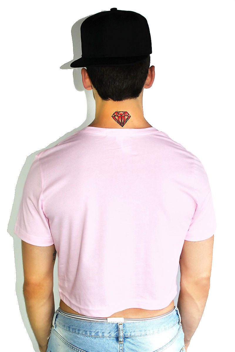 99% Mermaid 1% Unicorn Crop Tee- Pink