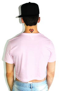 99% Mermaid 1% Unicorn Crop Tee- Pink
