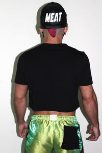 Alien Head Crop Tee- Black