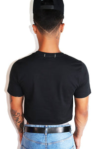 All 4  Daddy Crop Tee-Black