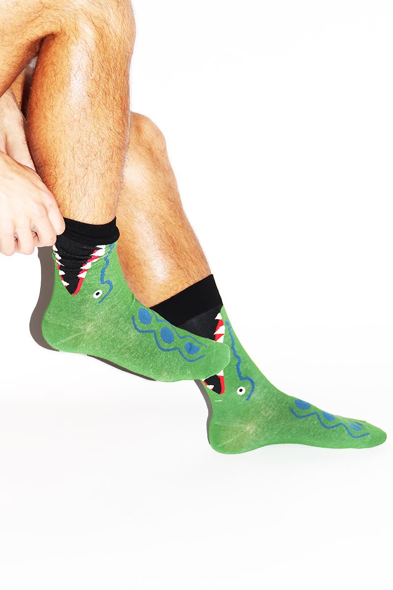 Gator Crew Socks- Green