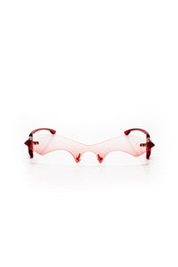 Water Waves Acrylic Sunglasses- Red