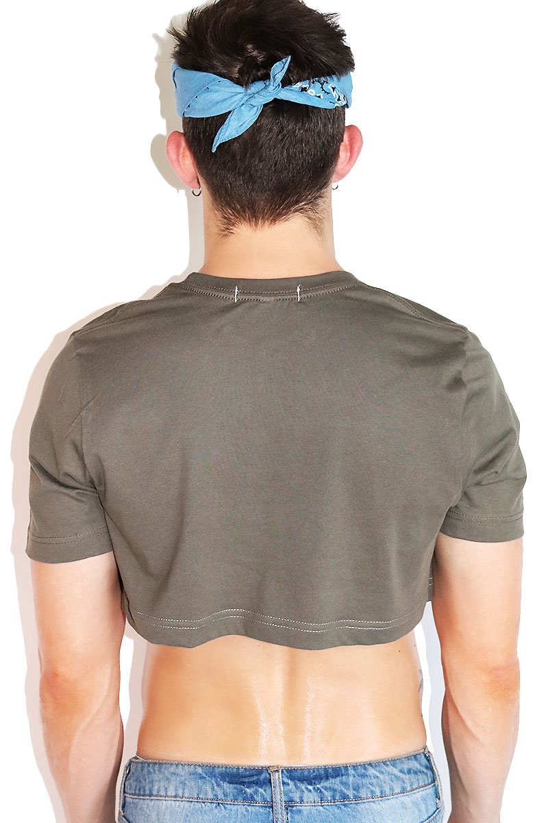 Core Extreme Crop Tee-Army Green