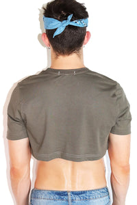 Core Extreme Crop Tee-Army Green