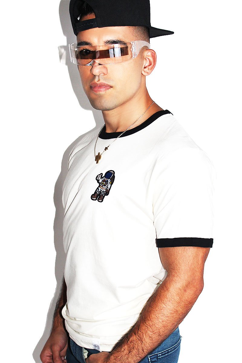 Cool Astronaut Ringer Tee-White