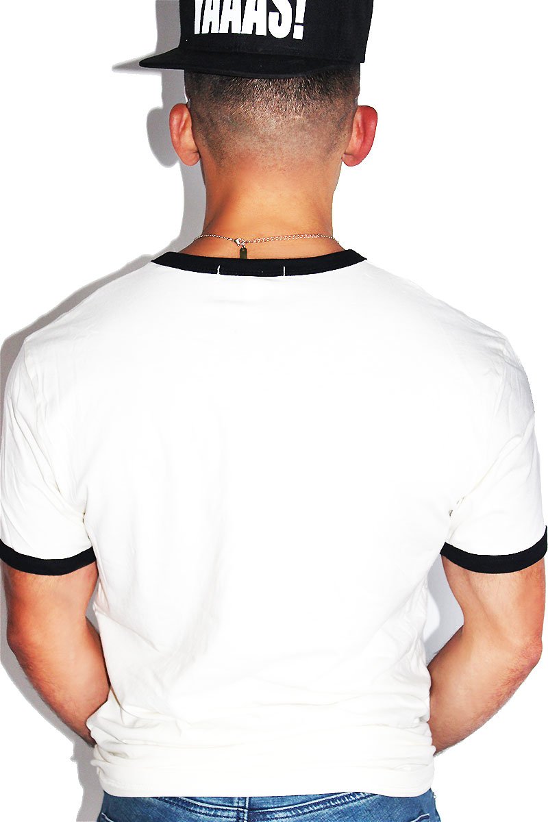 Cool Astronaut Ringer Tee-White