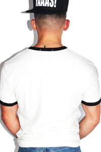 Cool Astronaut Ringer Tee-White