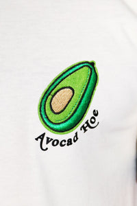 Avocado Hoe Ringer Crop Tee-Cream