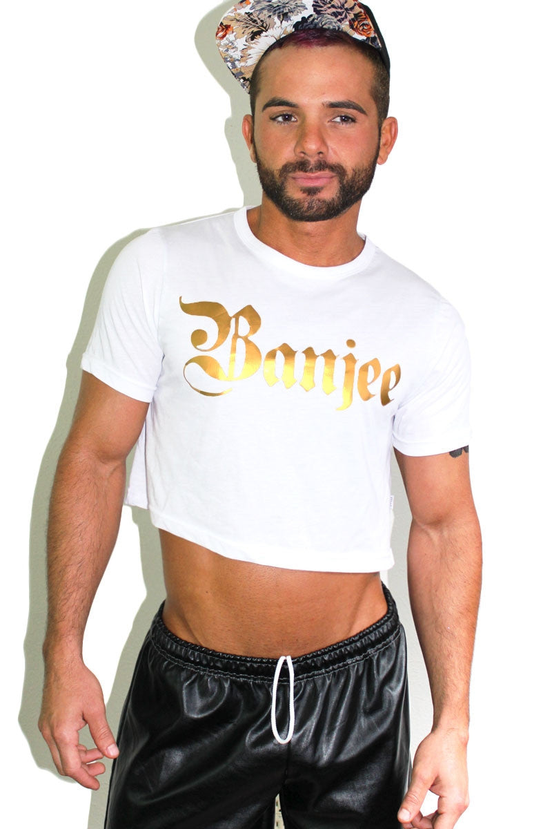 BANJEE Crop Tee-White