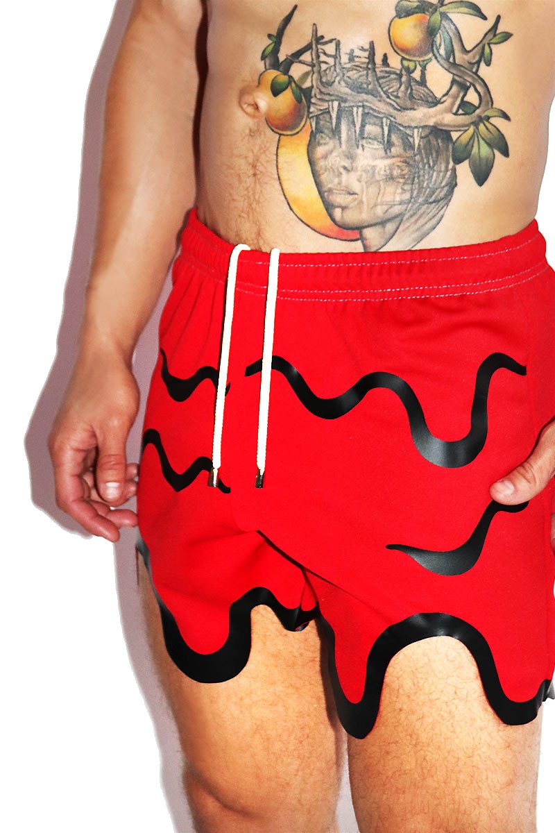 Blood Bath Athletic Shorts- Red