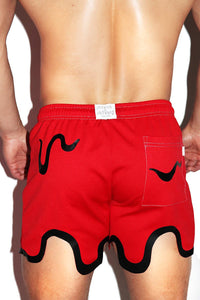 Blood Bath Athletic Shorts- Red