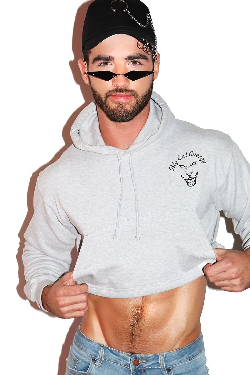 Crop top discount hoodie for guys