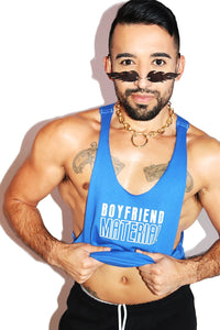 Boyfriend Material String Tank- Royal