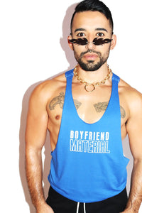 Boyfriend Material String Tank- Royal