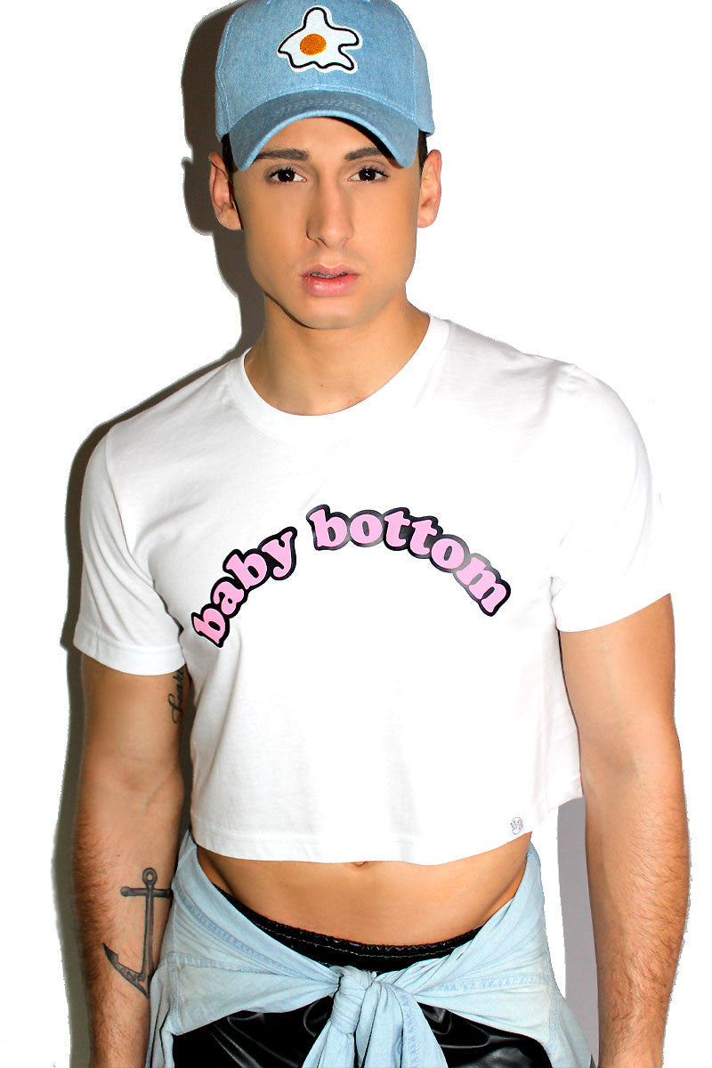 Baby Bottom Crop Tee- White
