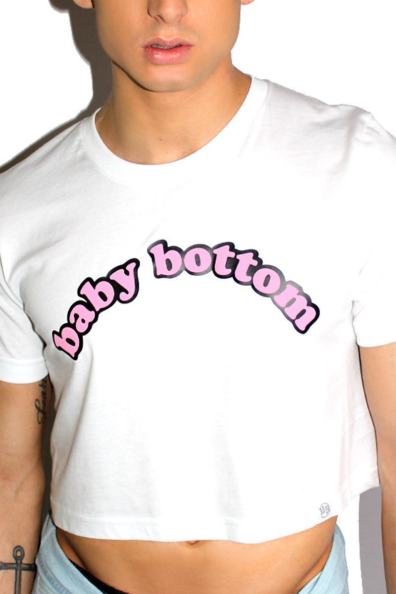 Baby Bottom Crop Tee- White