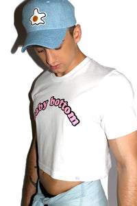 Baby Bottom Crop Tee- White
