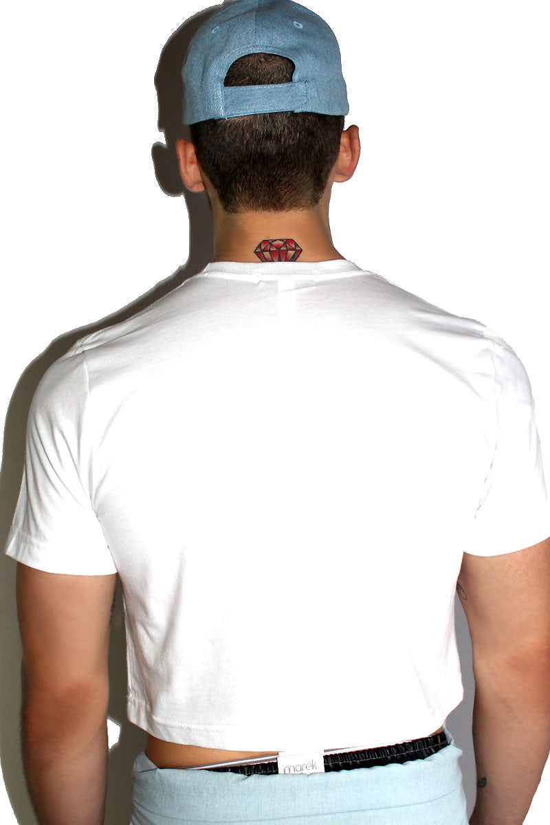 Baby Bottom Crop Tee- White