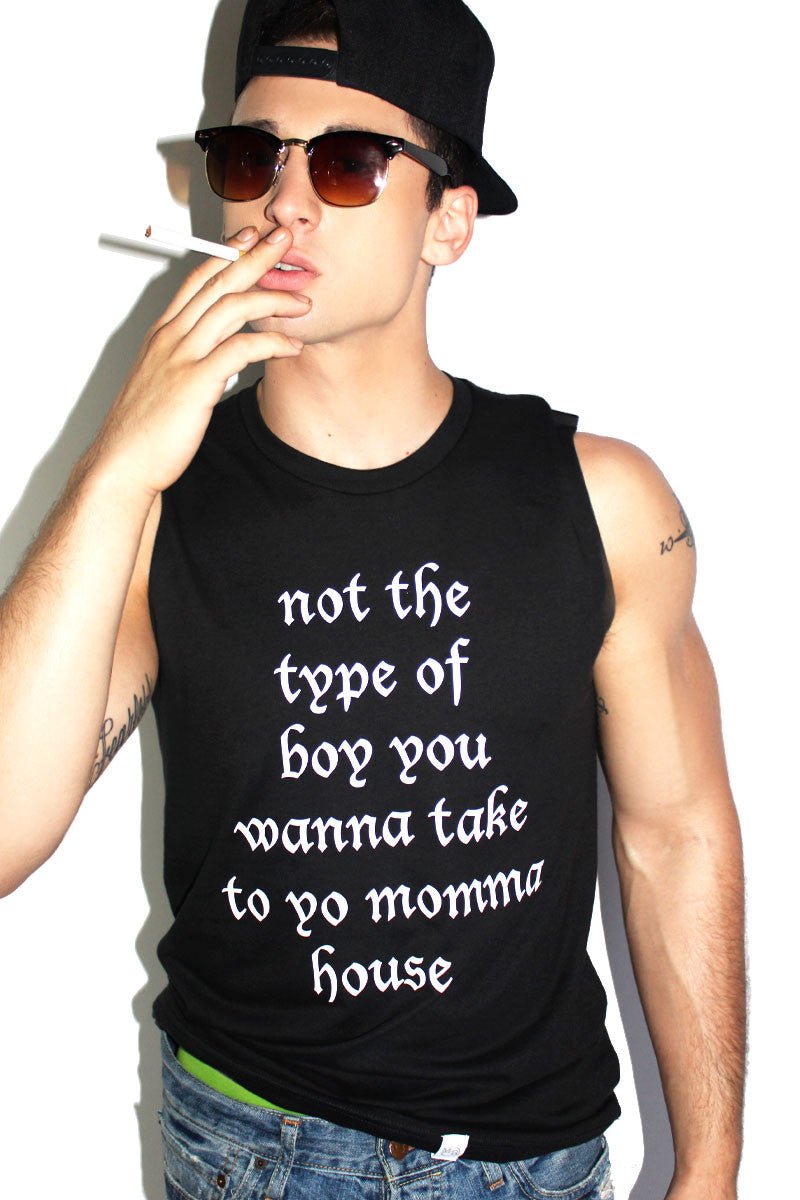 Bad Boy Sleeveless Tee-Black